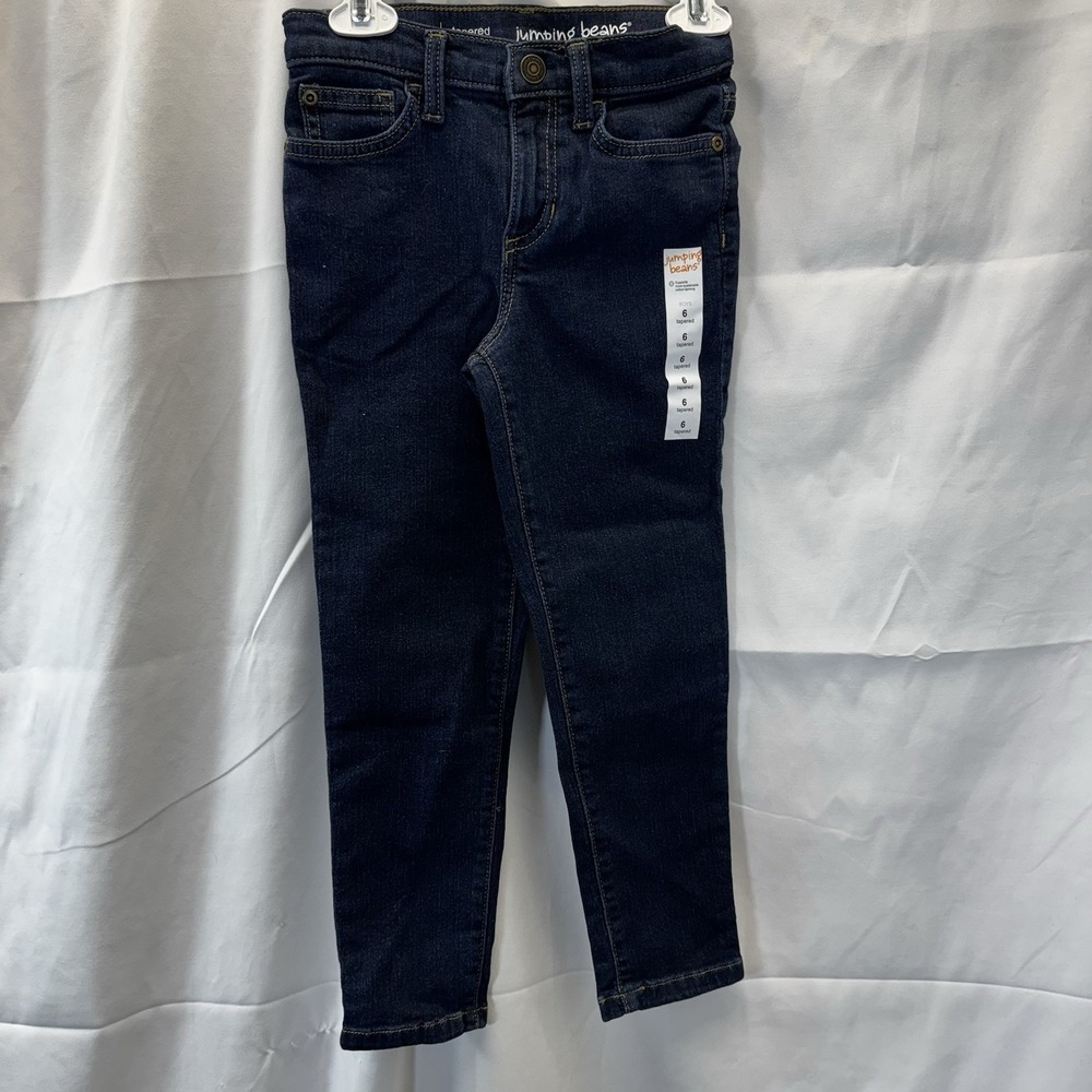 Jumping Beans Boys Tapered Jeans Dark Wash‎ Denim Pants Size 6 BJ23D227GW2
